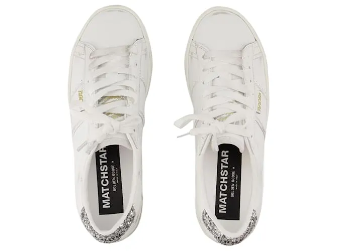 Matchstar Sneakers - Golden Goose Deluxe Brand - Cuero - Blanco/Plata 