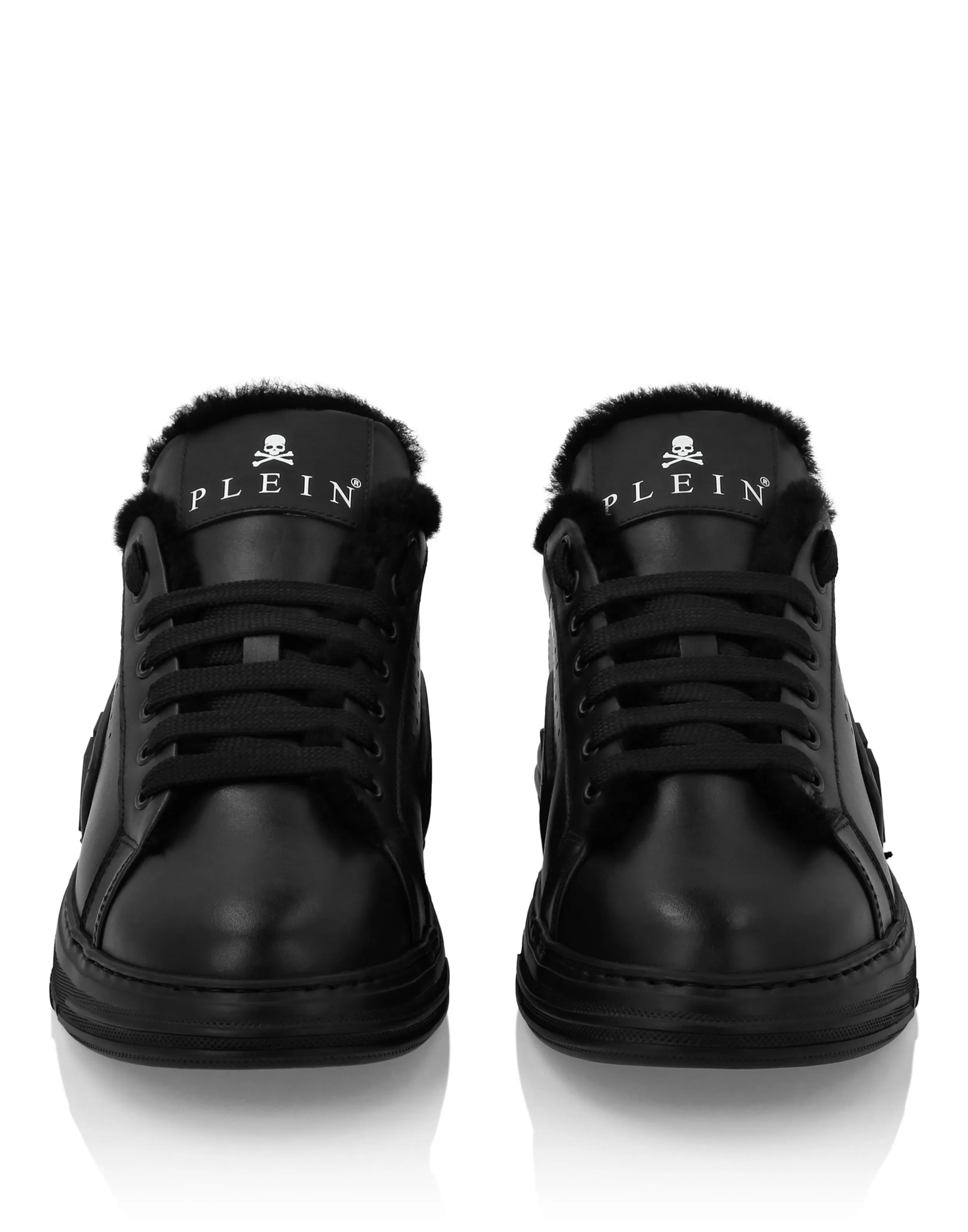 Nappa Leather Lo-Top Sneakers With Fur Hexagon