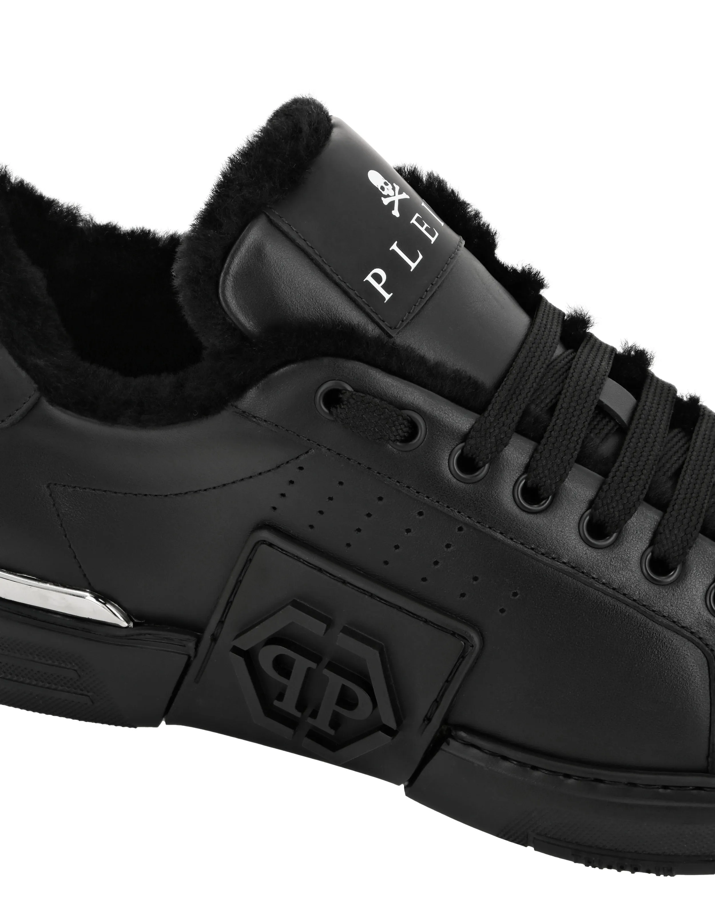 Nappa Leather Lo-Top Sneakers With Fur Hexagon