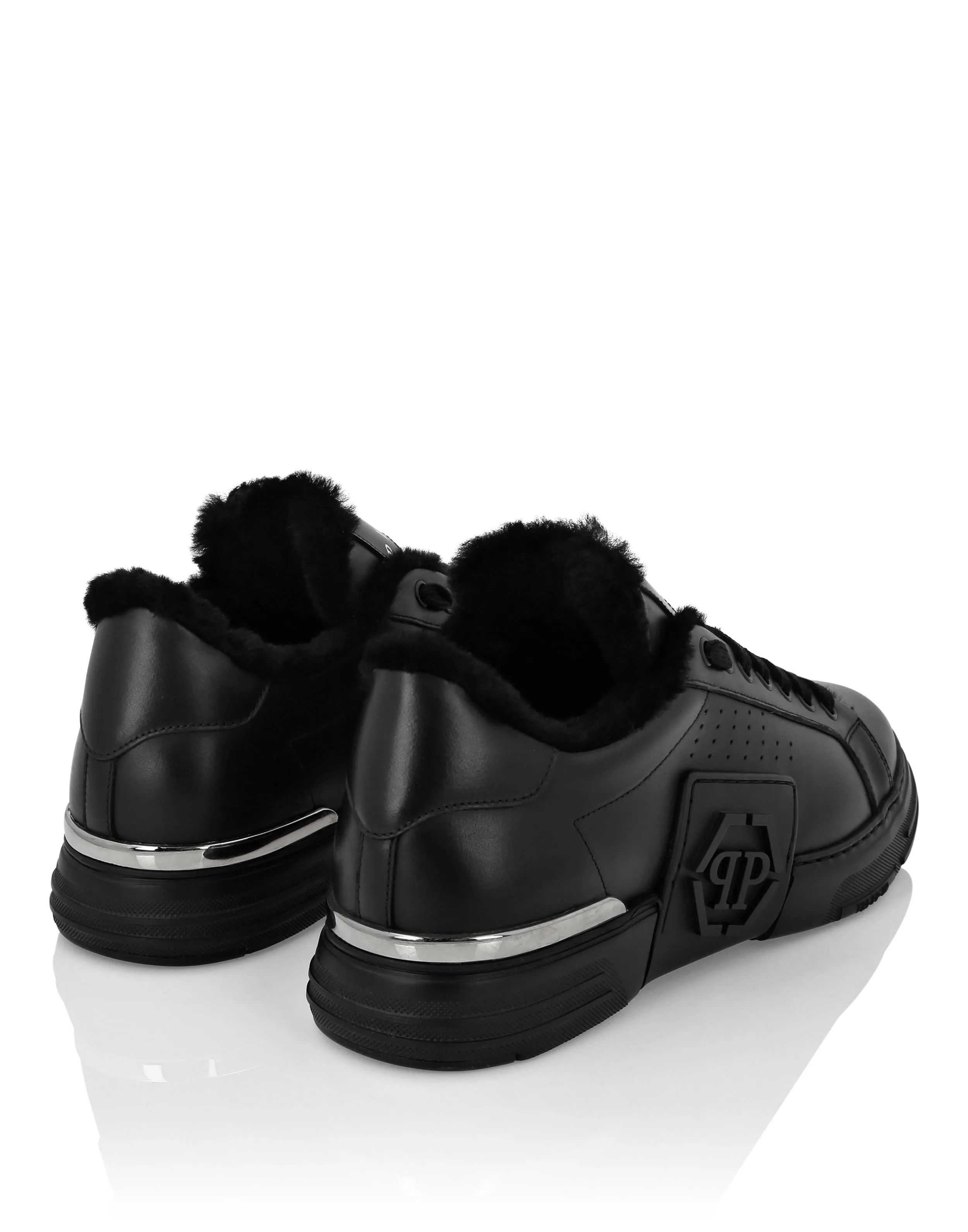 Nappa Leather Lo-Top Sneakers With Fur Hexagon