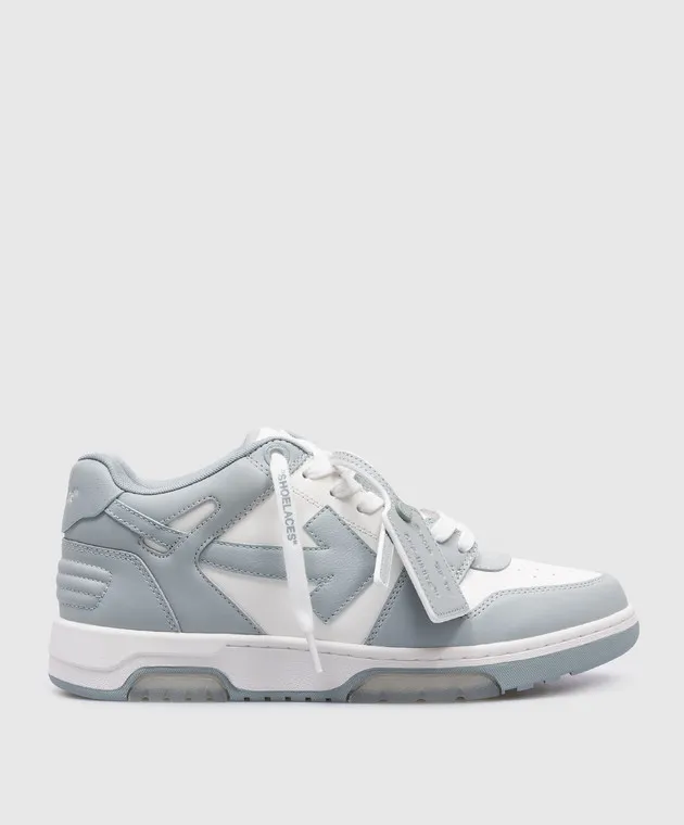 Off-White Out Of Office blue leather sneakers