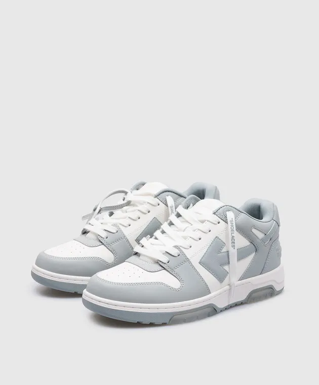 Off-White Out Of Office blue leather sneakers