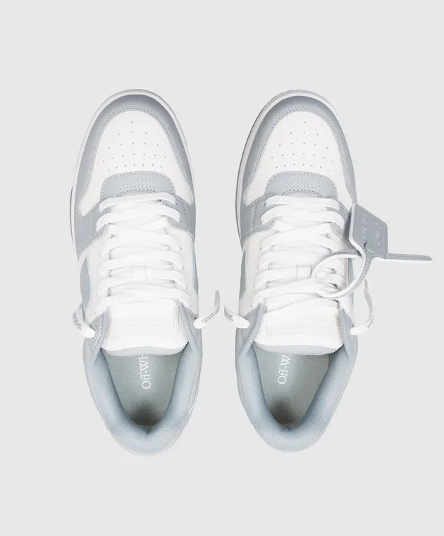 Off-White Out Of Office blue leather sneakers