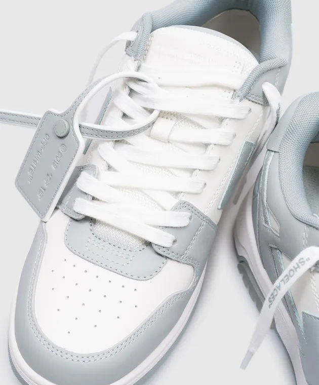 Off-White Out Of Office blue leather sneakers