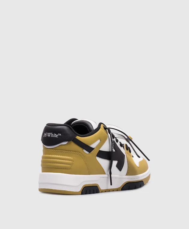 Off-White Out Of Office khaki leather sneakers