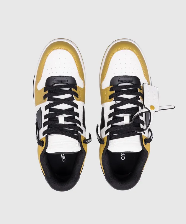 Off-White Out Of Office khaki leather sneakers