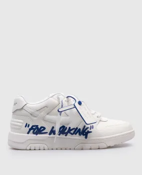 Off-White White leather sneakers "Out Of Office" with an inscription print