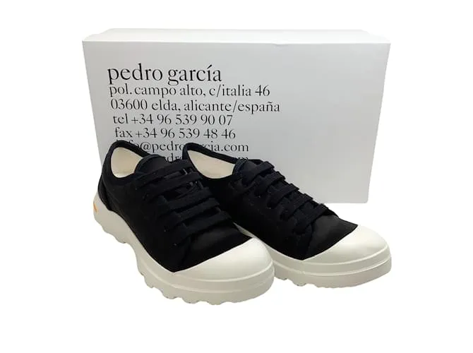 Pedro Garcia Black Satin Valeria Sneakers Negro 