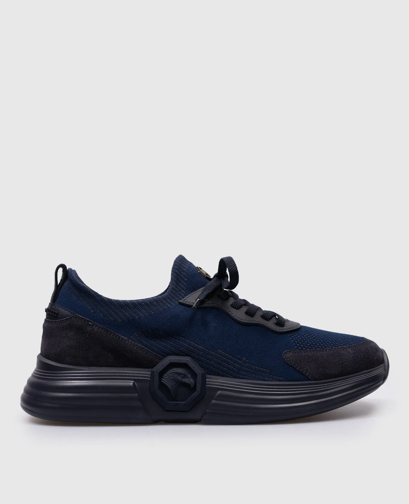 Stefano Ricci Blue combination sneakers with logo