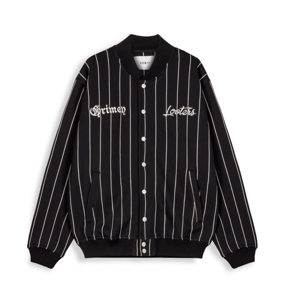 SUDADERA GRIMEY CAUSING PANIC FLEECE BUTTON - BLACK | SS24