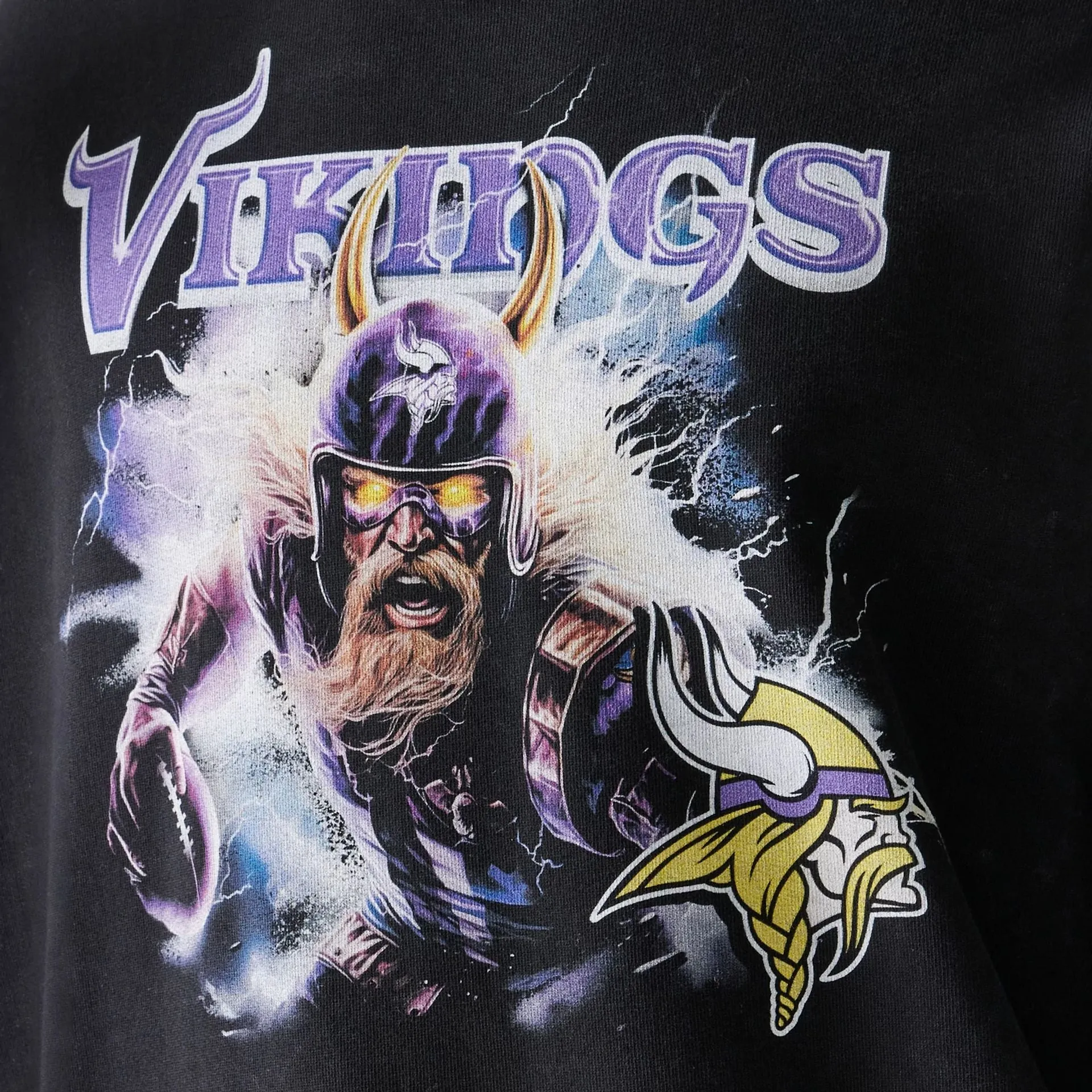 Sudadera Oversized Minnesota Vikings NFL Games Premium Apparel Negro