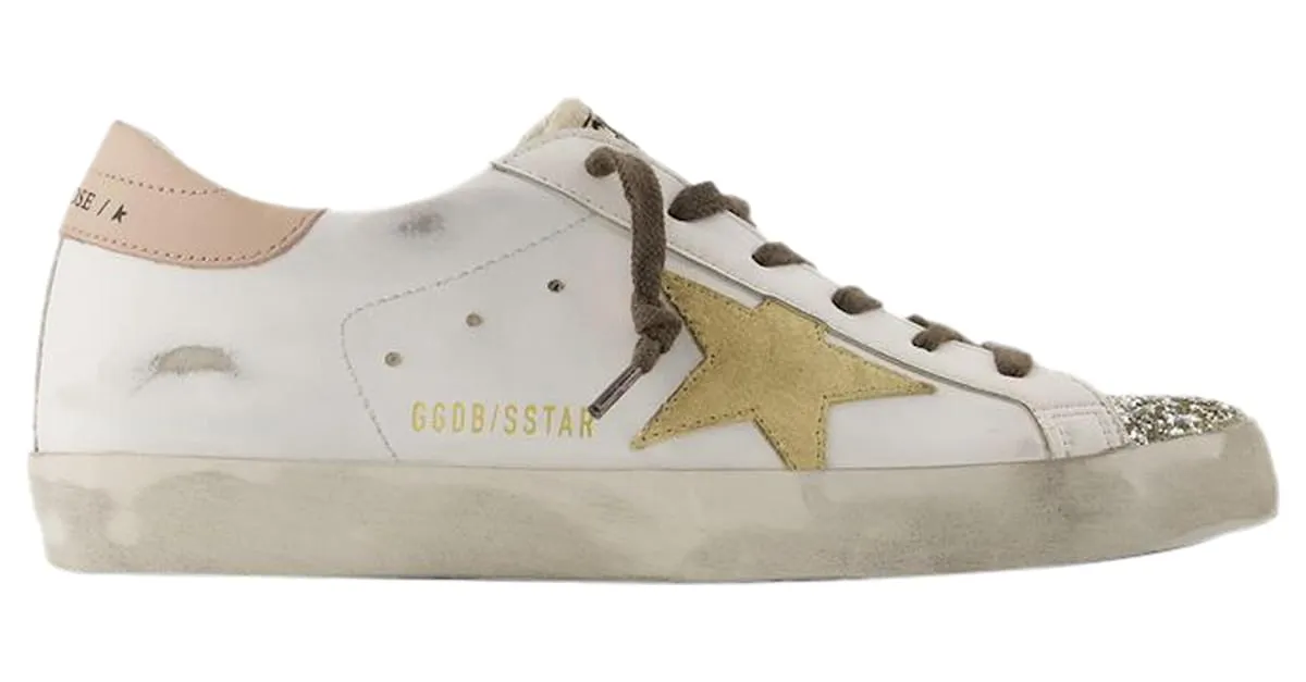 Super Star Sneakers - Golden Goose Deluxe Brand - Cuero - Blanco 