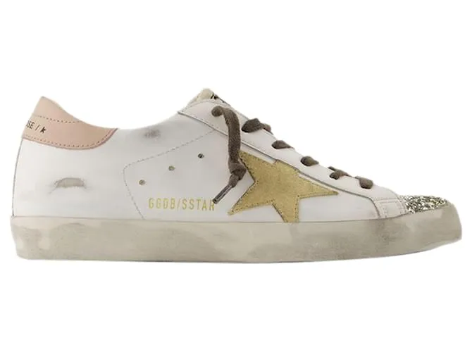 Super Star Sneakers - Golden Goose Deluxe Brand - Cuero - Blanco 