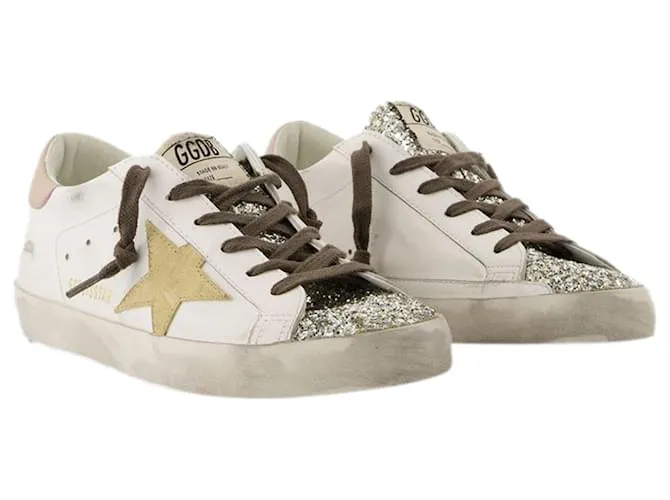 Super Star Sneakers - Golden Goose Deluxe Brand - Cuero - Blanco 