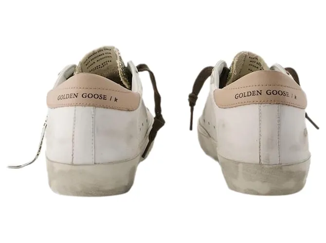 Super Star Sneakers - Golden Goose Deluxe Brand - Cuero - Blanco 