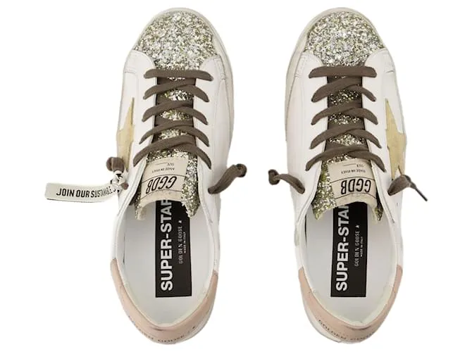 Super Star Sneakers - Golden Goose Deluxe Brand - Cuero - Blanco 