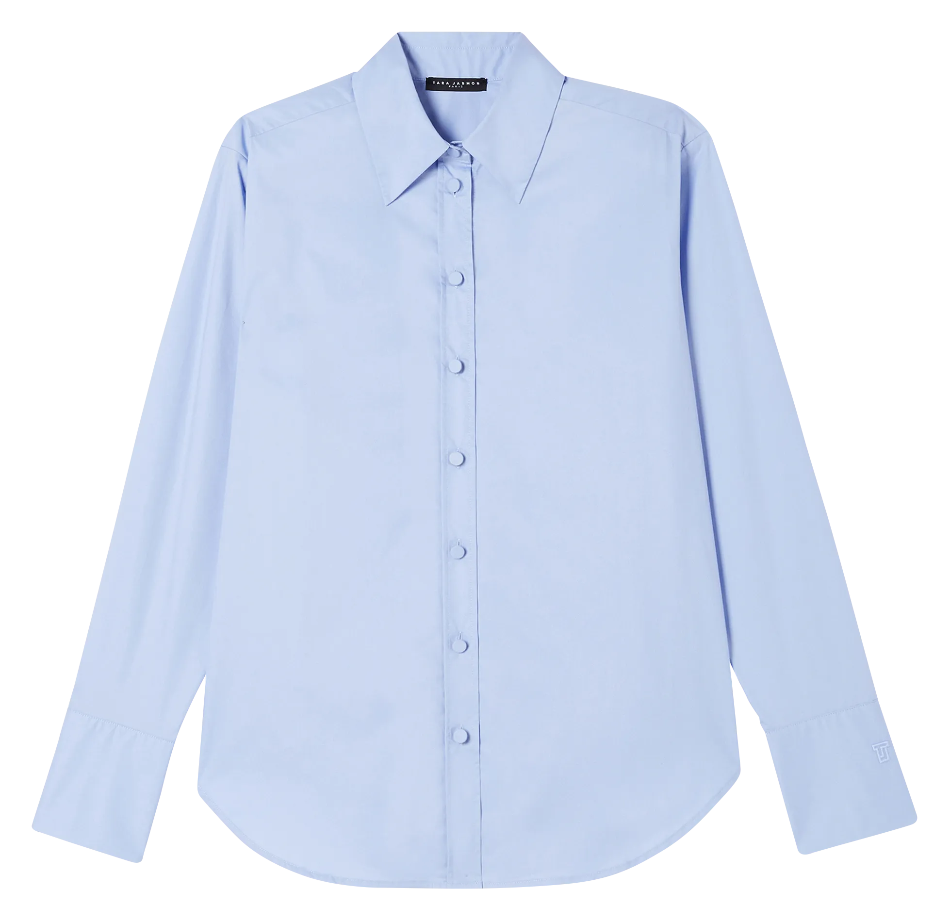 TARA JARMON CLARENCE - Camisa recta de algodón orgánico en azul