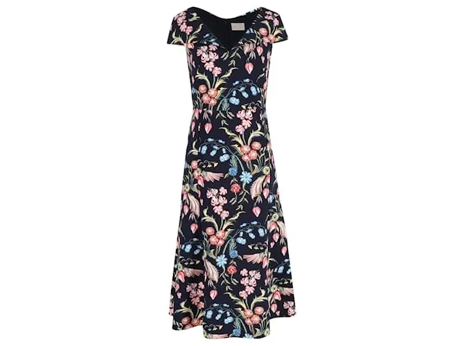 Vestido midi de crepé elástico con estampado floral de Peter Pilotto en poliéster 