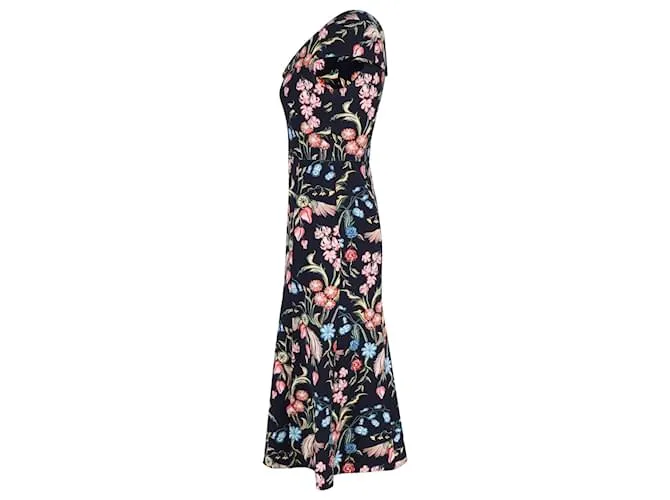 Vestido midi de crepé elástico con estampado floral de Peter Pilotto en poliéster 