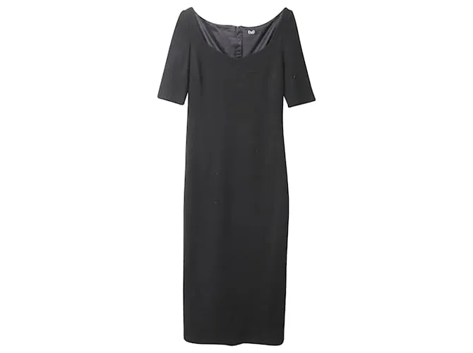 Vestido Midi Dolce & Gabbana en Acetato Negro 