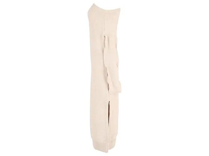 Vestido midi Jacquemus La Robe Maille Noeud de poliamida beige 