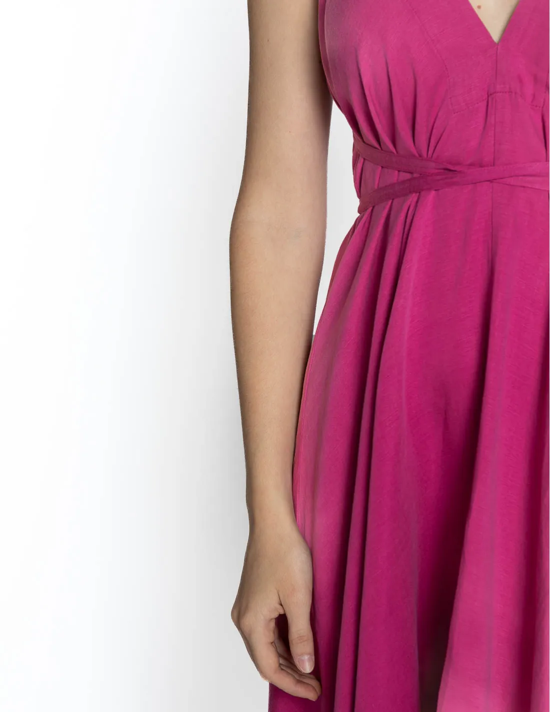 VESTIDO MIDI ROSA MULTIPOSICION SUITE13LAB