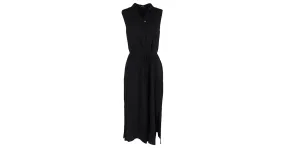 Vestido midi sin mangas Theory en viscosa negra Negro 