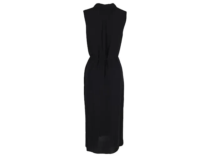 Vestido midi sin mangas Theory en viscosa negra Negro 