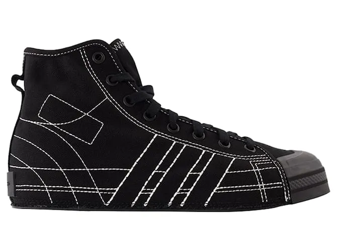 Y3 Nizza Hi Sneakers - Y-3 - Cuero - Negro 