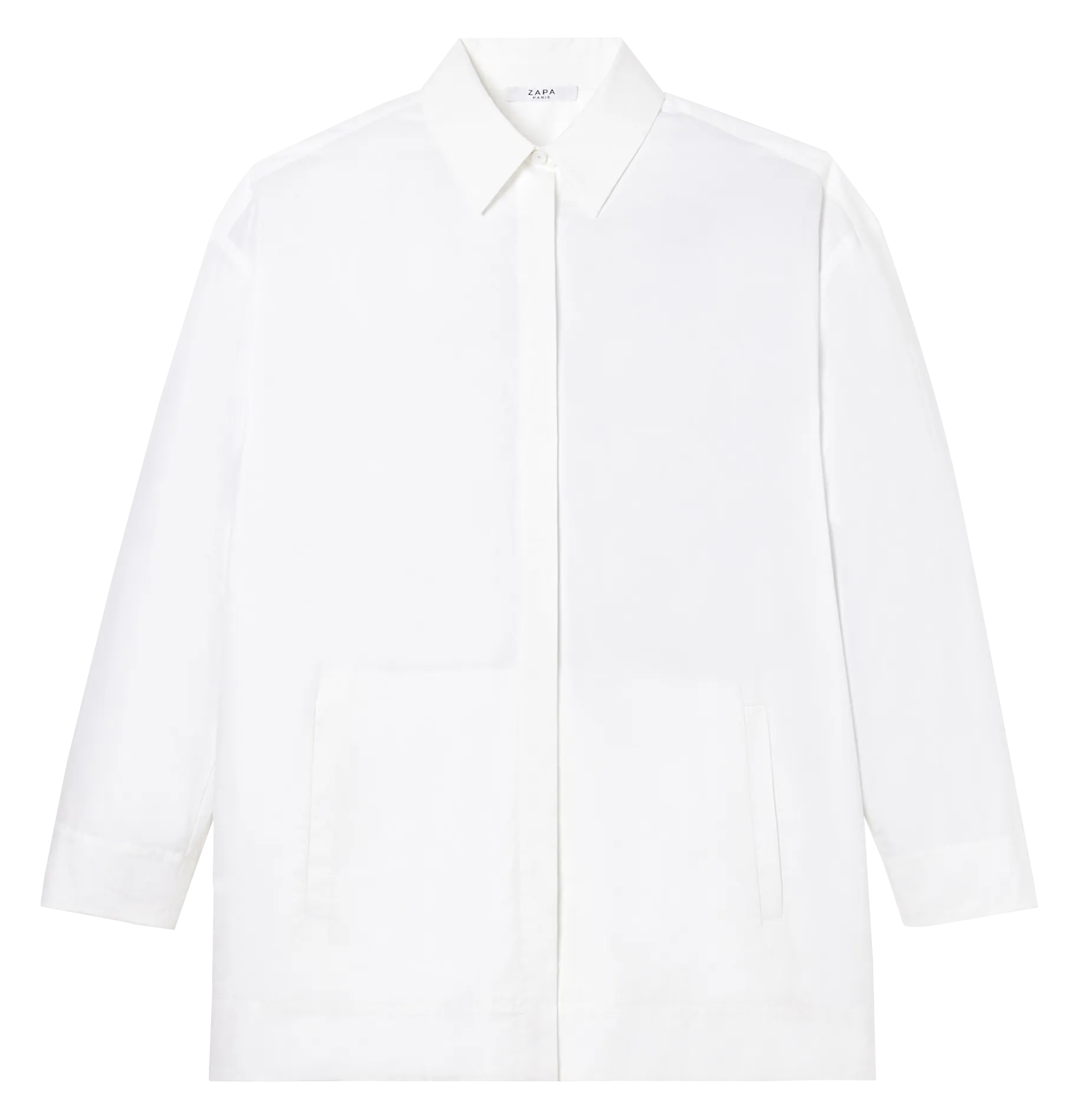 ZAPA CANBERRA - Camisa holgada de algodón en blanco