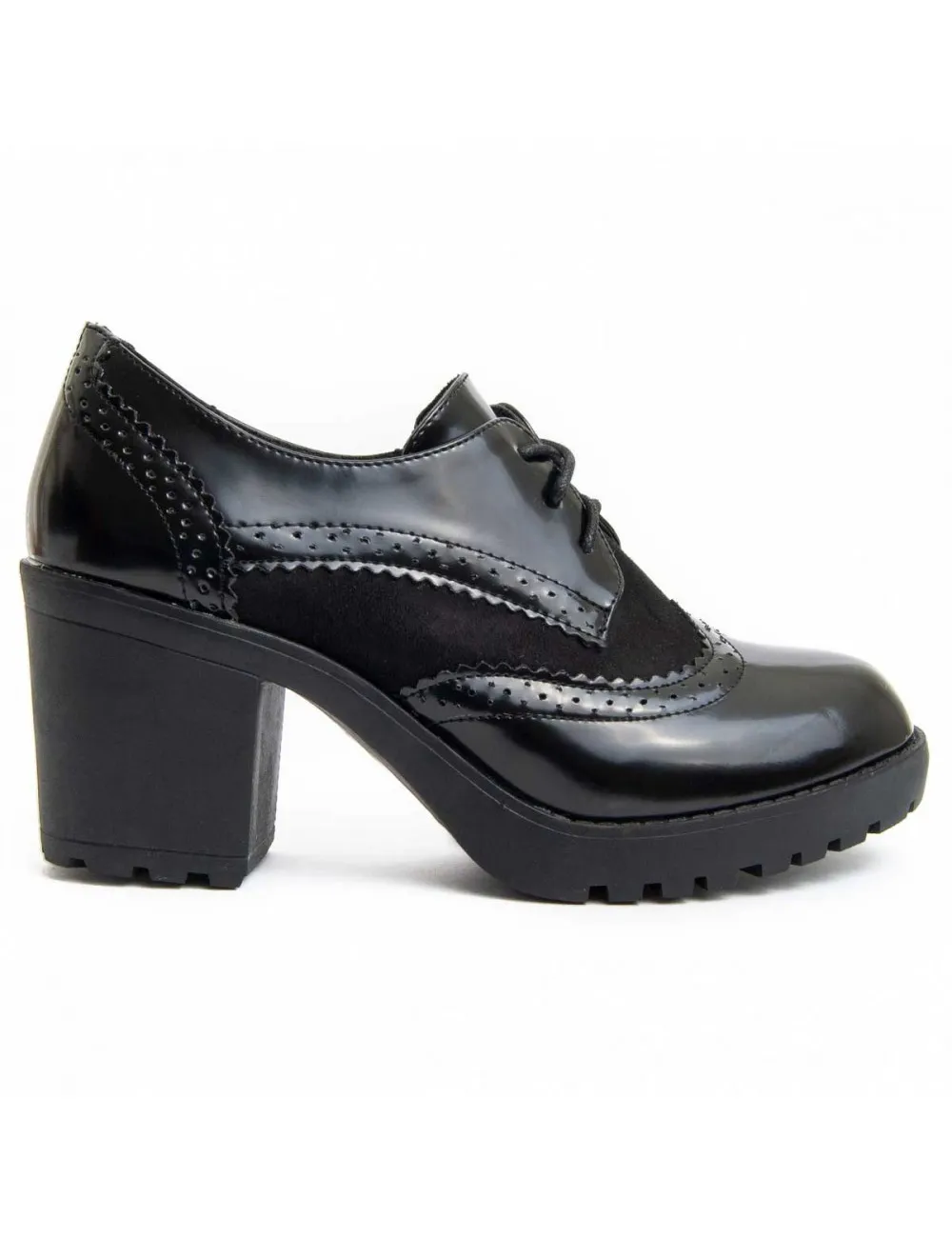 Zapato De Tacón Casual Para Mujer.  Montevita  Medel  93886 Negro