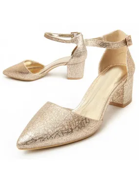 Zapato De Tacón Para Mujer.  Montevita  Brill  92138 Dorado