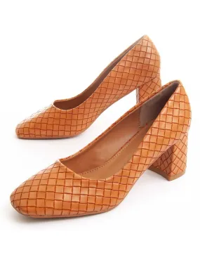 Zapato De Tacón Para Mujer.  Montevita  Colombia  87740 Marrón