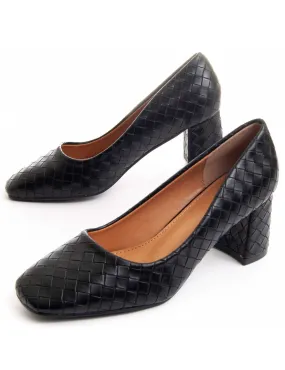 Zapato De Tacón Para Mujer.  Montevita  Colombia  87741 Negro