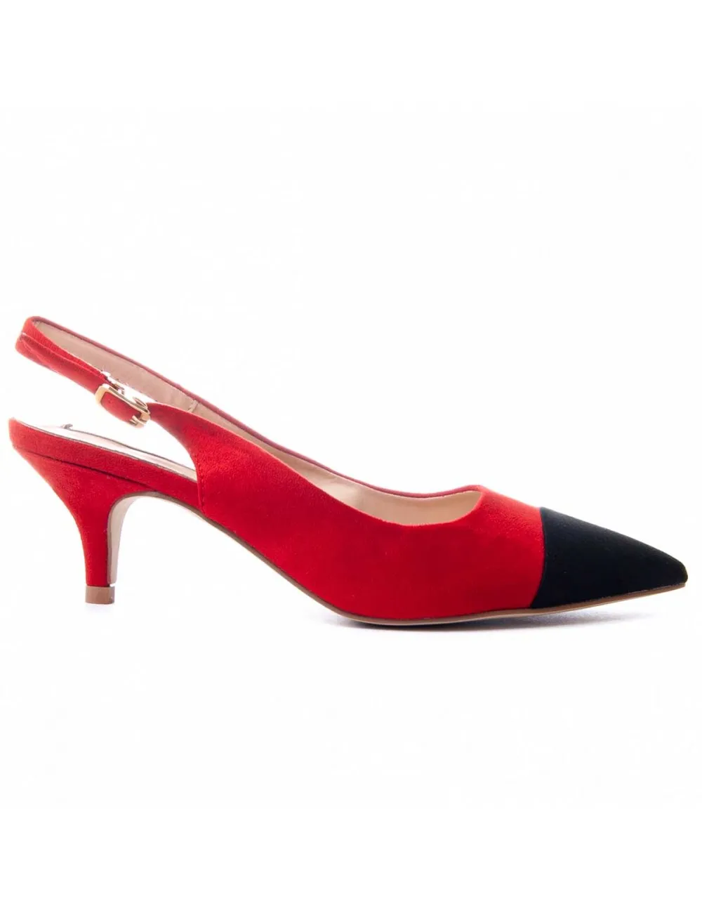 Zapato De Tacón Para Mujer.  Montevita  Jenny  87331 Rojo