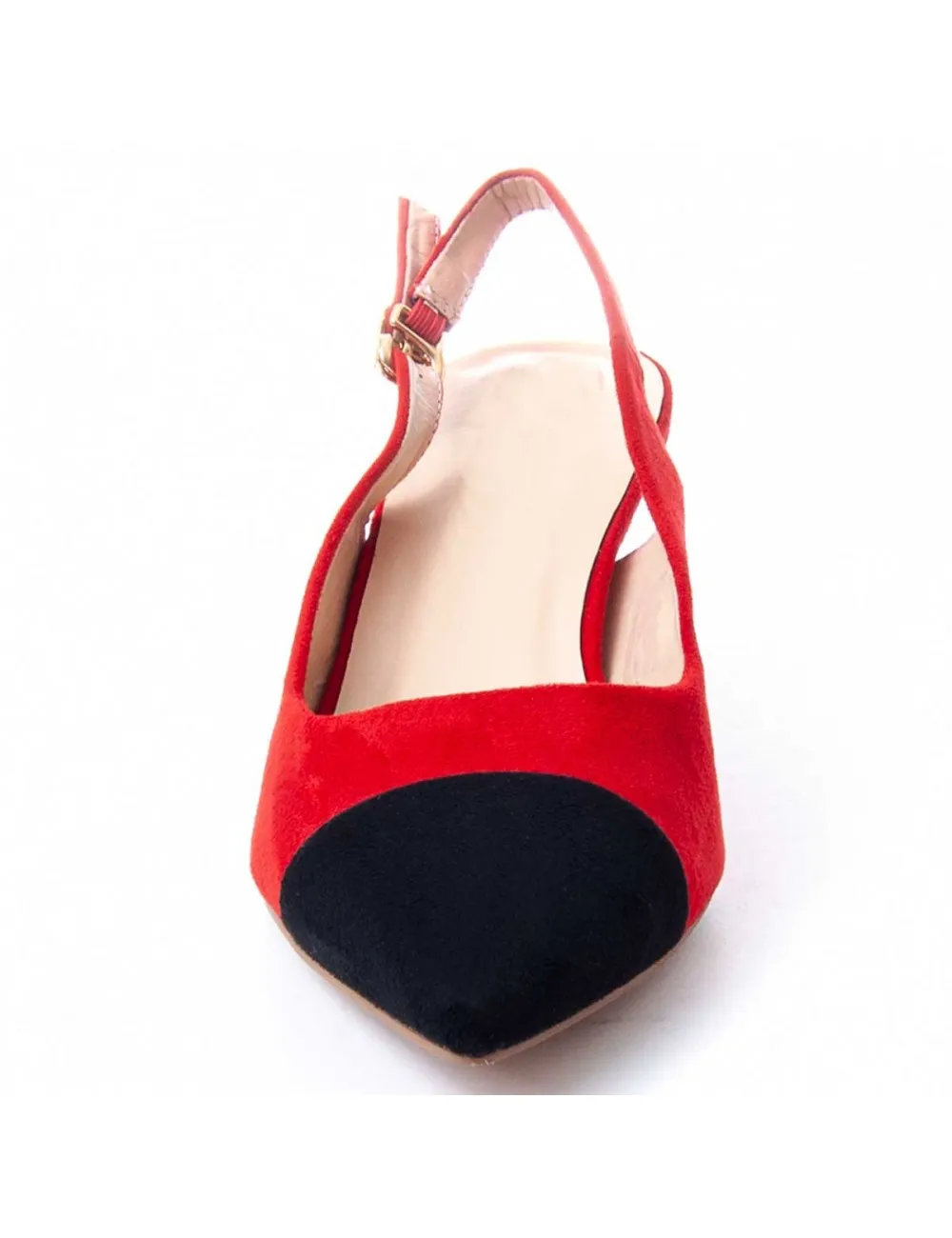 Zapato De Tacón Para Mujer.  Montevita  Jenny  87331 Rojo