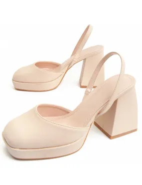 Zapato De Tacón Para Mujer.  Montevita  Massi2  91301 Beige