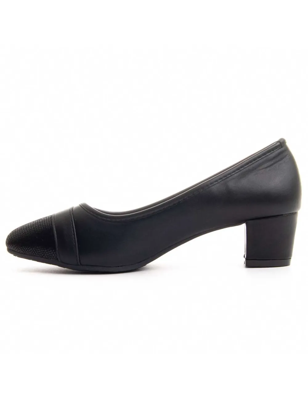 Zapato De Tacón Para Mujer.  Montevita  Perú  87742 Negro