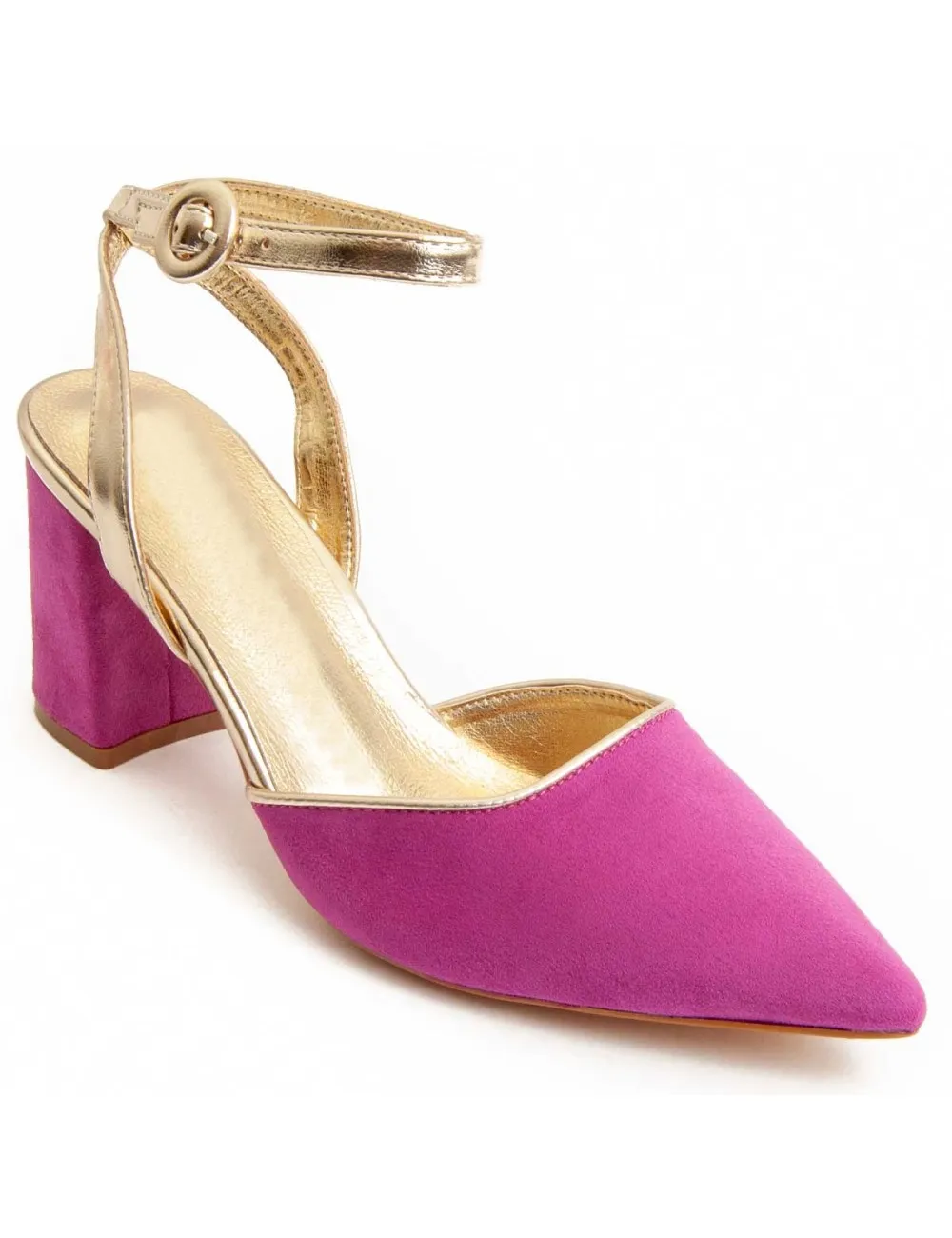 Zapato De Tacón Para Mujer.  Montevita  Selina77  91765 Fuxia