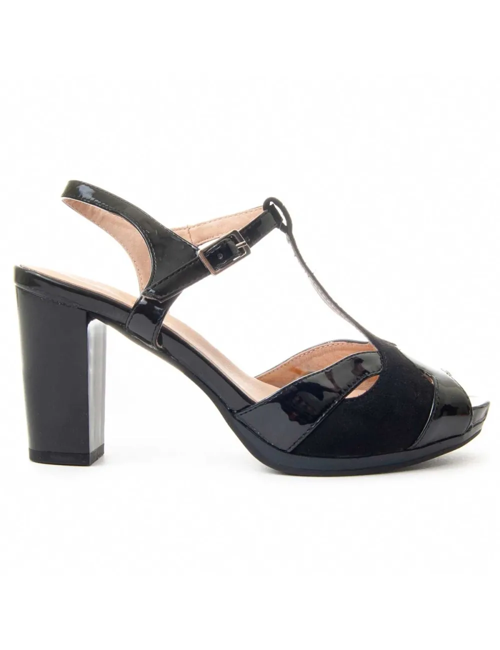 Zapato De Tacón Para Mujer.  Montevita  Sitra2  89050 Negro