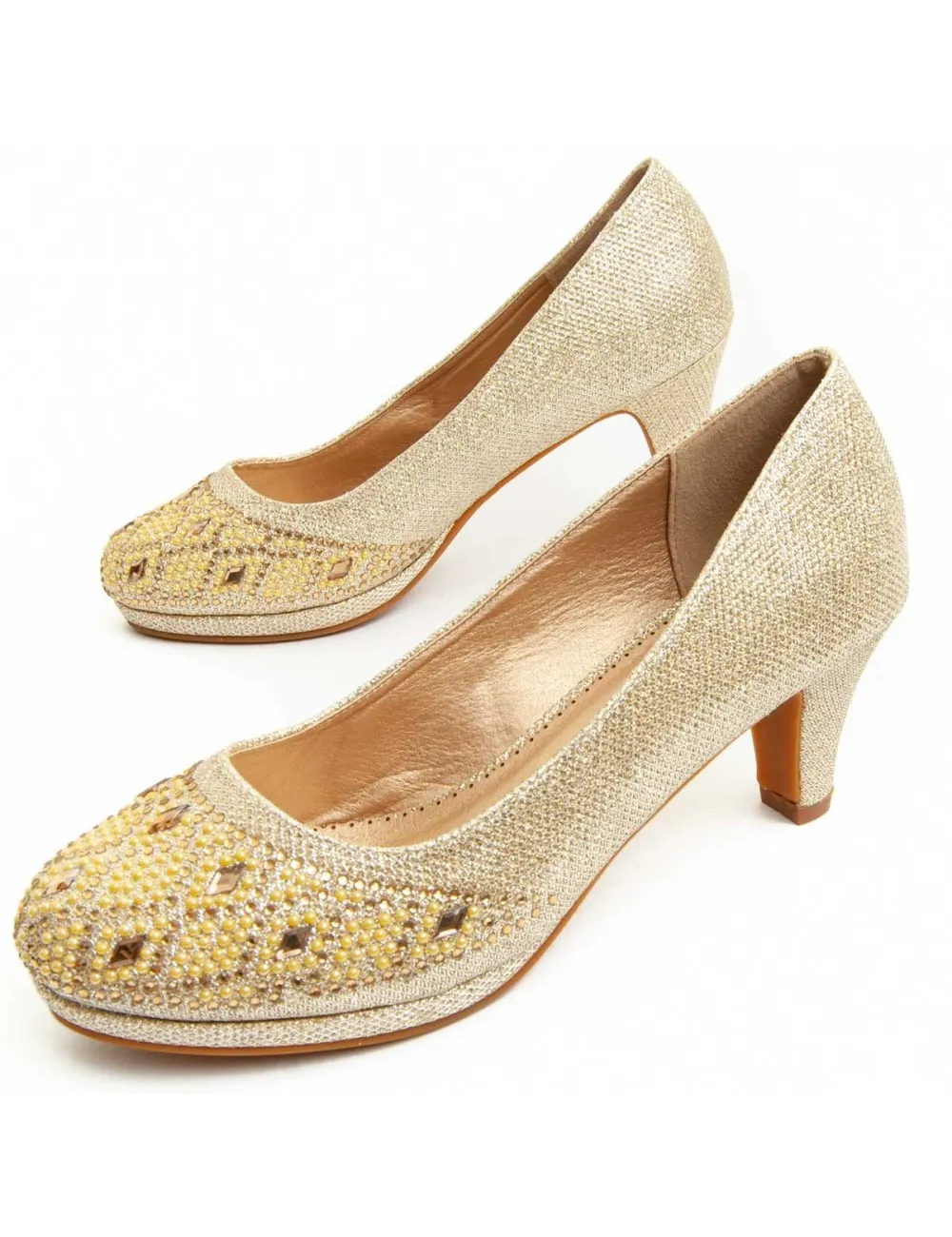 Zapato De Tacón Para Mujer.  Montevita  Unne68  92373 Dorado