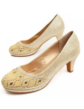 Zapato De Tacón Para Mujer.  Montevita  Unne68  92373 Dorado