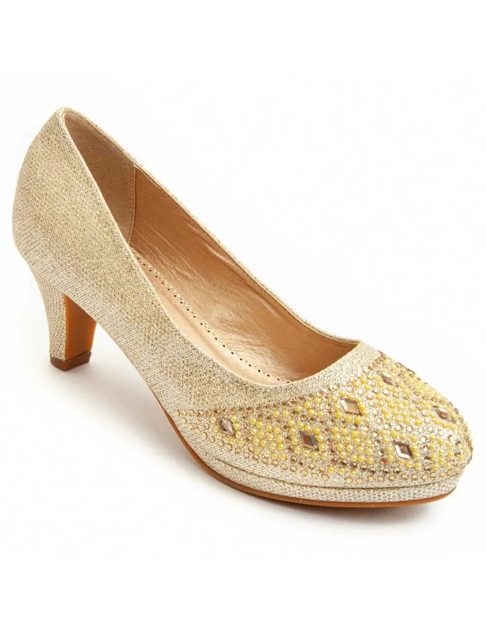 Zapato De Tacón Para Mujer.  Montevita  Unne68  92373 Dorado