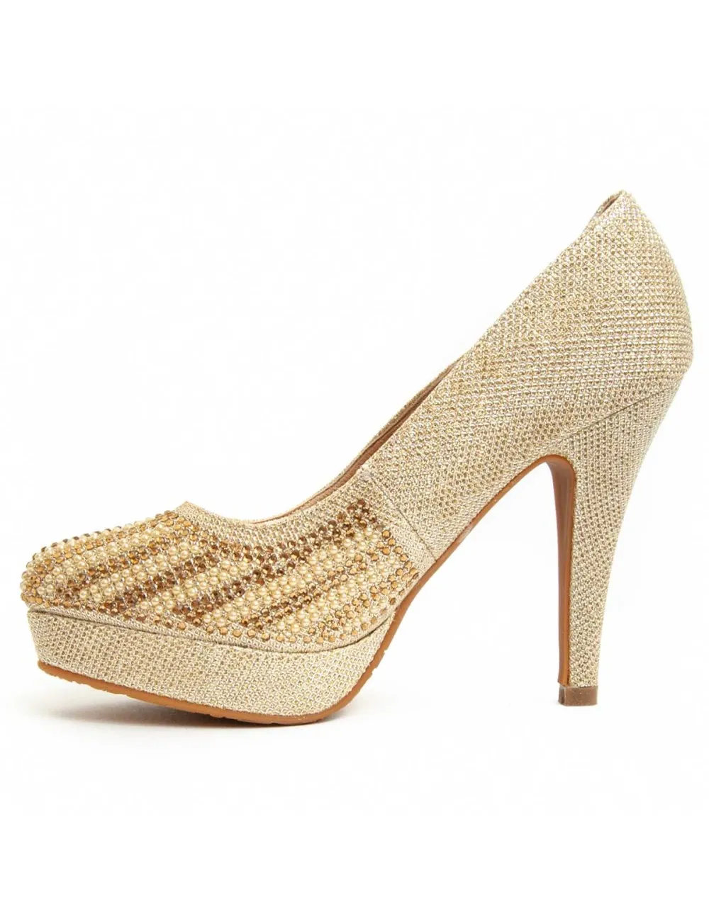 Zapato De Tacón Para Mujer.  Montevita  Unne74  92389 Dorado