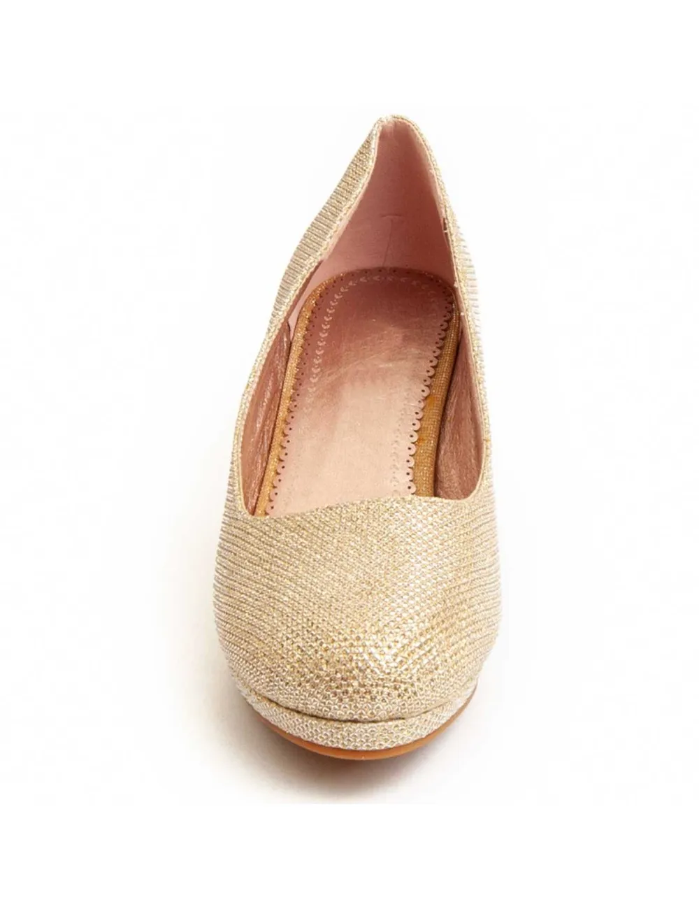 Zapato De Tacón Para Mujer.  Montevita  Unneceba  92331 Dorado